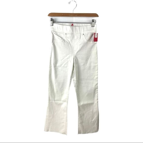 NEW SPANX Kick Flare Cropped White High Waisted Jeans US XS/ 2 - Picture 5 of 9